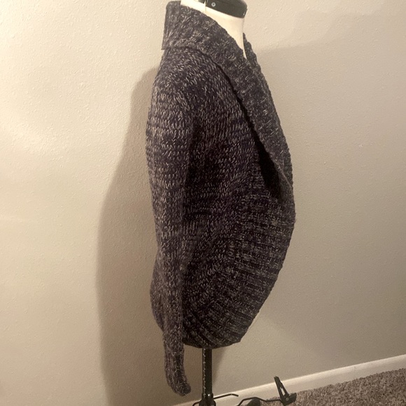 Express Navy Blue Chunky Open Cardigan Sweater - Picture 2 of 7